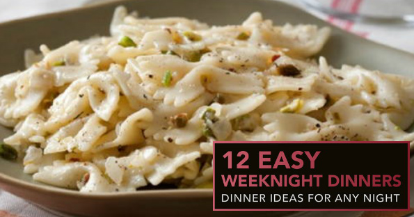 FREE 12 Easy Weeknight Dinners eCookbook!