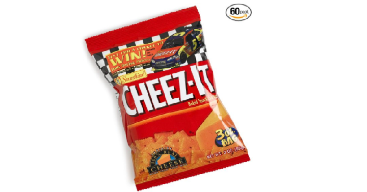 Cheez-It Baked Snack Crackers 3-Ounce Packages (Pack of 60) Only $12.07!