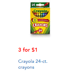ToysRUs: Crayola Crayons 24 Pack Only $.33 Each In-Store!