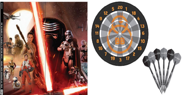 Star Wars The Force Awakens Collage Paperwound Game Center Dartboard Only $4.69!
