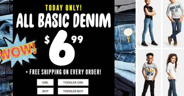 HOT! The Children’s Place: ALL Boys & Girls Denim Jeans Only $6.99 Shipped! (Today, July 10th Only)