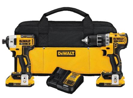 DEWALT MAX XR Lithium Ion Brushless Compact Drill/Driver & Impact Driver Combo Kit – Only $186!