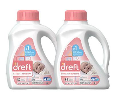 Dreft Hypoallergenic Liquid Baby Laundry Detergent (HE), 50 Ounces (32 Loads), 2 Count – Only $12.73!