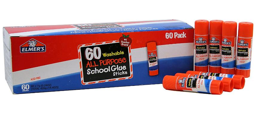 Elmer’s All Purpose School Glue Sticks, Washable, 60 Pack – Only $11.37!
