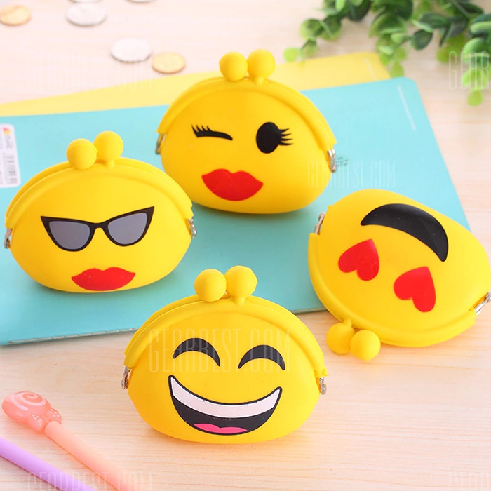 Girls Cute Purse Cartoon Emoji Wallet (Silicone) Only $1.71 Shipped!