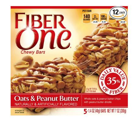 Fiber One Chewy Bar, Oats and Peanut Butter, 5-Count Fiber Bars (Pack of 12) – Only $20.77!
