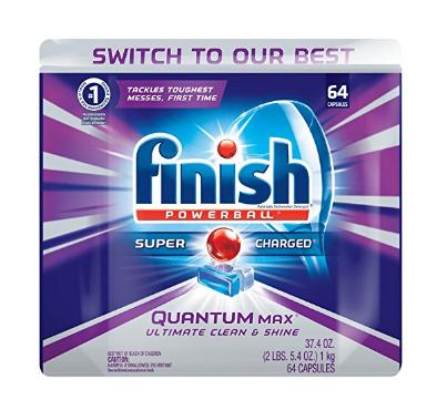 Finish Quantum Max Powerball, 64 Tabs, Dishwasher Detergent Tablets – Only $12.80!
