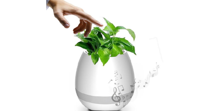 Bluetooth Speaker Colorful Night Light Music Flower Pot Only $12.99 Shipped!