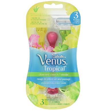 Gillette Venus Women’s Disposable Razor, Tropical, 3 Count – Only $3.62!