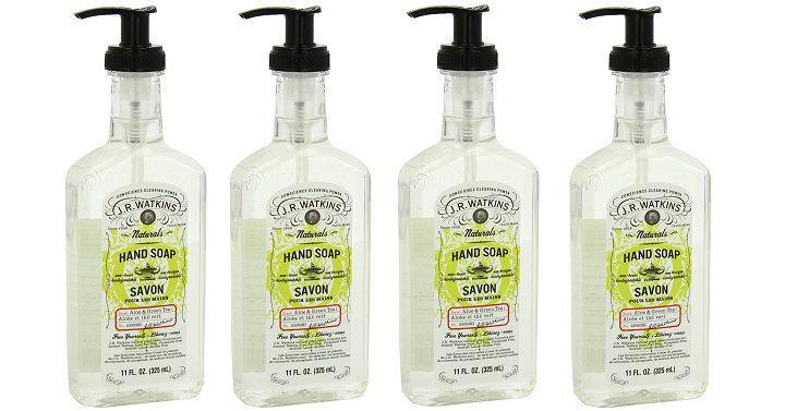 J.R. Watkins Natural Liquid Hand Soap (Aloe & Green Tea) 6 Pack Only $18.19 Shipped!