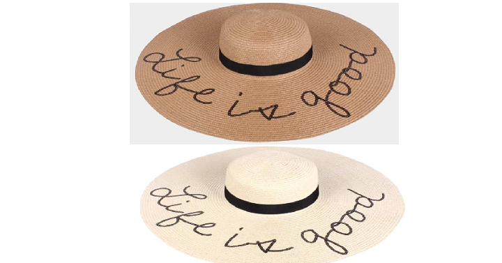 Women’s Life is Good Embroided Floppy Beach Hat Only $16.99 Shipped! (Reg. $29.99)