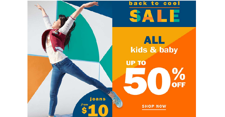 WOW! Old Navy: Back to School Sale! Kids & Baby Jeans Only $10, Tanks Only $2.80!