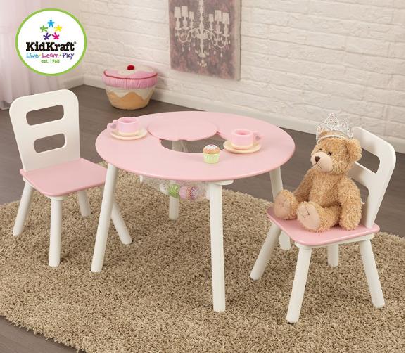 KidKraft Round Table and 2 Chair Set (White/Pink) – Only $39.29! *Prime Member Exclusive*