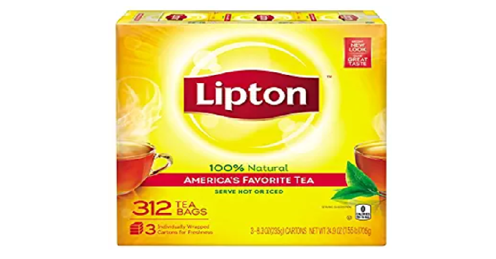 Lipton Black Tea Bags, America’s Favorite Tea 312 ct Only $6.99!