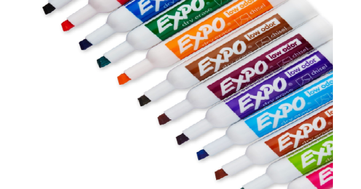 EXPO Low-Odor Dry Erase Markers, Chisel Tip, Assorted Colors, 12-Count Only $9.95! (Reg. $17.99)