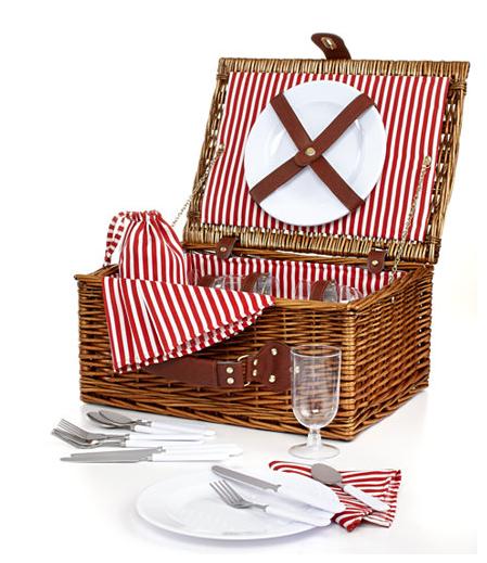 Martha Stewart Collection Brown Wicker Picnic Basket for 4 – Only $33.03!