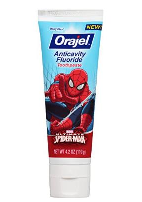 Orajel Spider-Man Anticavity Fluoride Toothpaste, Berry Blast, 4.2 Oz – Only $0.99! *Add-On Item*