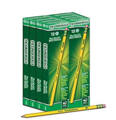 Dixon Ticonderoga Wood-Cased #2 HB Pencils, Box of 96 – Only $8.52!