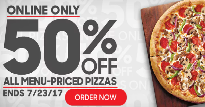 Pizza Hut: Take 50% off Regular Priced Pizzas! (Online Only)