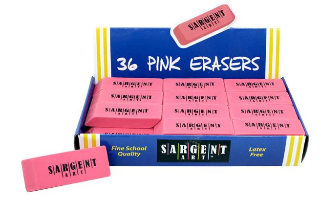 Sargent Art Premium Pink Eraser (36 Count) – Only $4.99! *Add-On Item*
