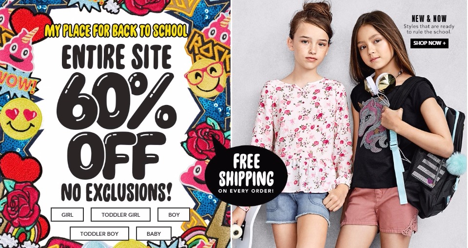 CHEAP Jeans, Tees, and FREE Shipping at The Children’s Place! Entire Site Up to 60% OFF!!
