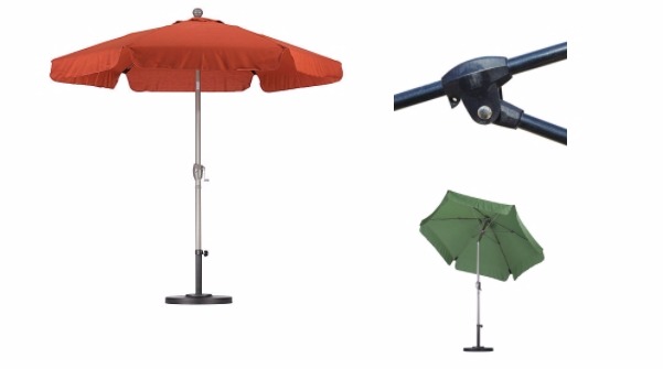 Sunline 7.5′ Market Umbrella Push Tilt with Fiberglass Ribs—$23.80!