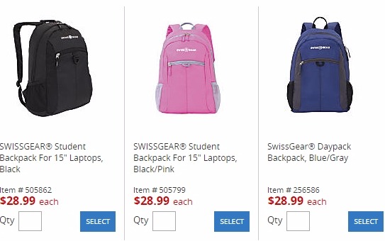 Select Swiss Gear Backpacks Only $10!