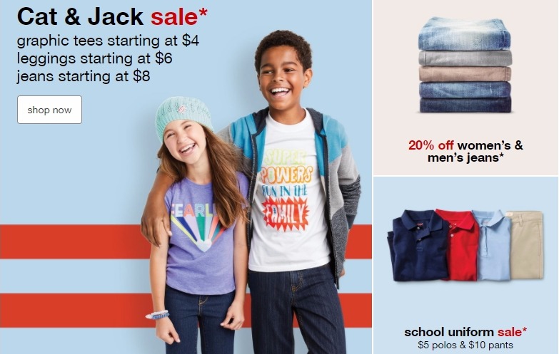 Target Back-to-School Clothing Deals! Deals on Cat & Jack, Jeans, and School Uniforms!