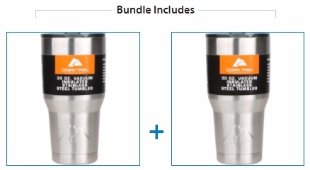 TWO Ozark Trail Stainless Steel Double-Wall Vacuum Sealed Tumblers Only $9.24!
