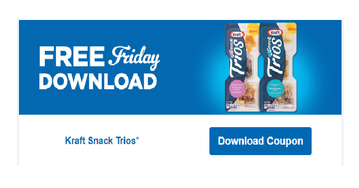 FREE Kraft Snack Trios! Download Coupon Today, July 21st Only!