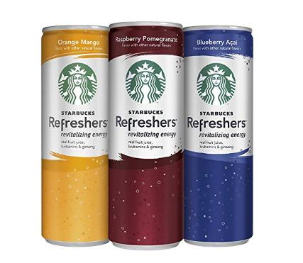 Starbucks Refreshers, 3 Flavor Variety Pack, 12 Pack, 12 oz Slim Cans – Only $12.35!