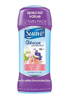 Suave Antiperspirant Deodorant, Sweet Pea and Violet 2.6 oz, Twin Pack – Only $2.79!