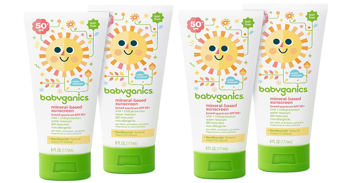 HOT! Babyganics Mineral-Based Baby Sunscreen Lotion (SPF 50) 2 Pack Only $3.80 Shipped!
