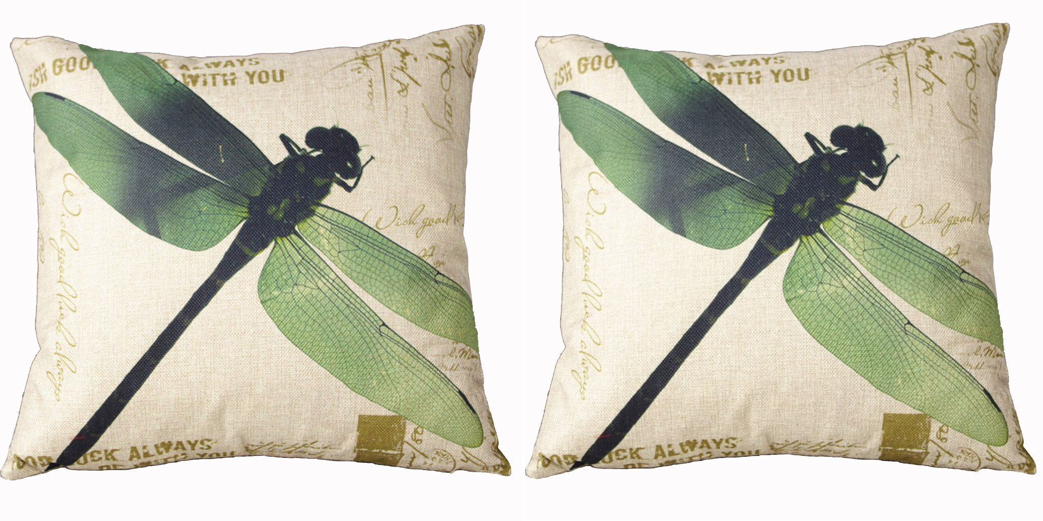Indoor / Outdoor 18×18 Dragonfly Throw Pillow Cover Just $1.10 SHIPPED!