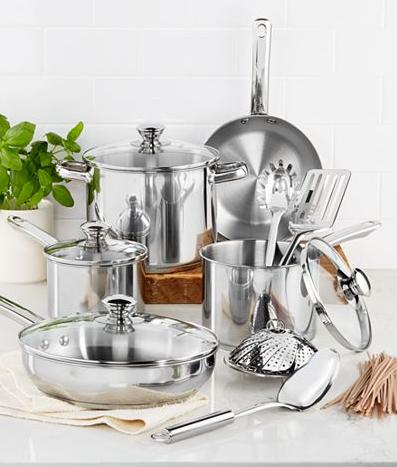 Tools of the Trade Stainless Steel 13-Piece Cookware Set – Only $29.99!