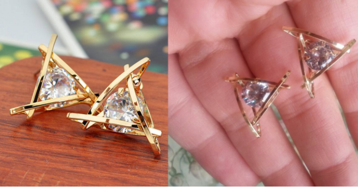 Possible Free Triangle Crystal Zircon Stud Earrings!