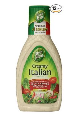 Wish-Bone Salad Dressing, Creamy Italian, 8 Ounce (Pack of 12) – Only $17.56!