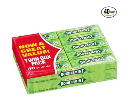 Wrigley’s Doublemint Chewing Gum, 5-Piece Pack (40 Packs) – Only $6.64!