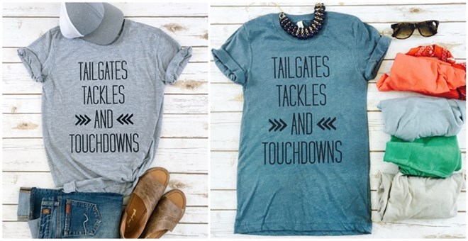 Tailgates Tackles & Touchdown Football Tees from Jane – Just $12.99!