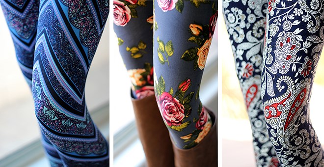 Ultra Soft Print Leggings with Extended Sizing from Jane! Super Cute Florals! Just $8.99!