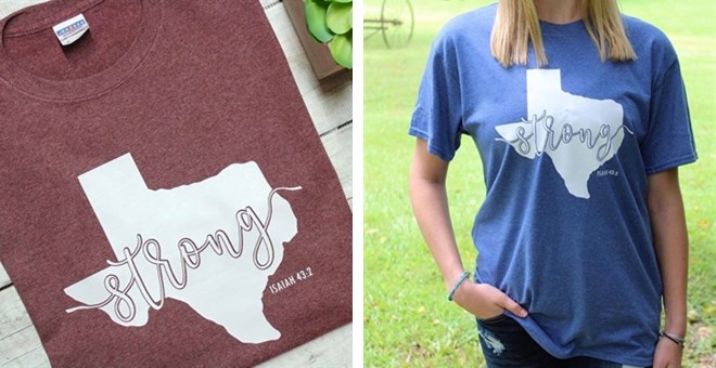 Texas Strong Hurricane Relief Tees from Jane! Helping the Samaritan’s Purse Hurricane Harvey Fund – Just $21.99!