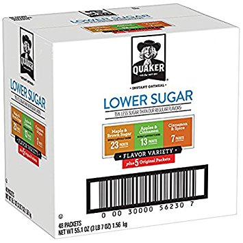 Quaker Instant Oatmeal Lower Sugar Variety Pack 48 Count Only $9.11 Shipped!