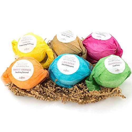 Anjou Bath Bombs Gift Set of Six 3.5 oz Colorless Bath Bombs Kit – Just $9.09!