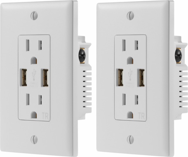 Dynex 2.4A USB Wall Outlet (2-Pack) – Just $19.99!