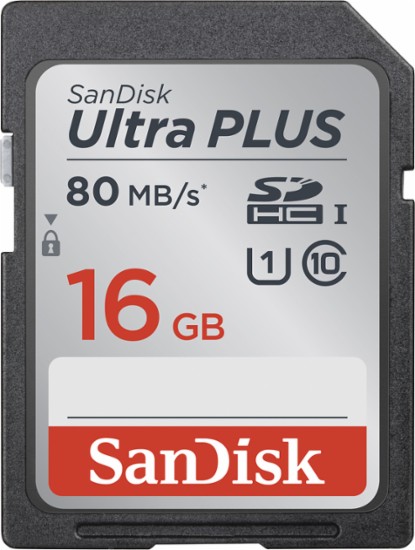 SanDisk Ultra PLUS 16GB SDHC UHS-I Memory Card – Just $9.99!