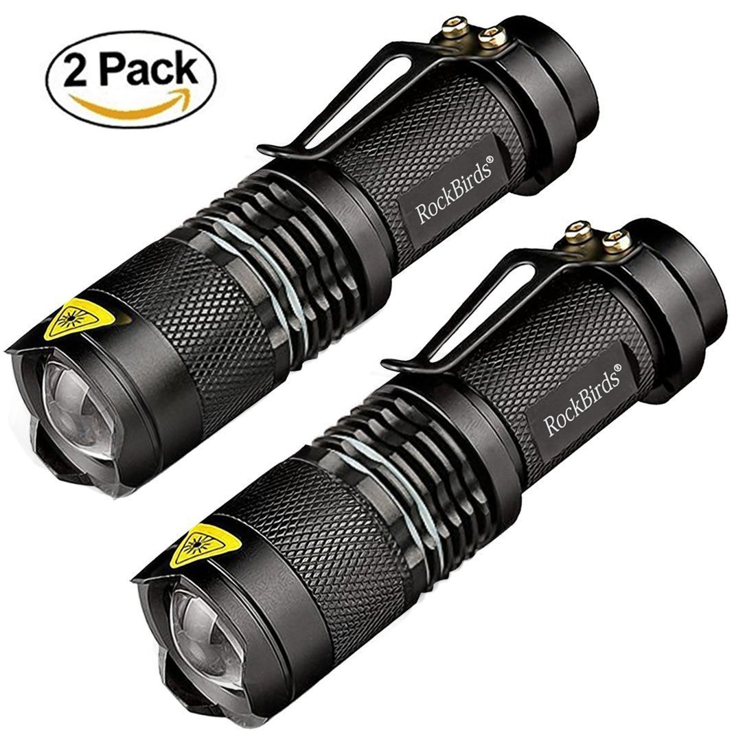 Rockbirds LED Mini Super Bright 3 Mode Tactical Flashlight – 2 Pack – Just $7.99!