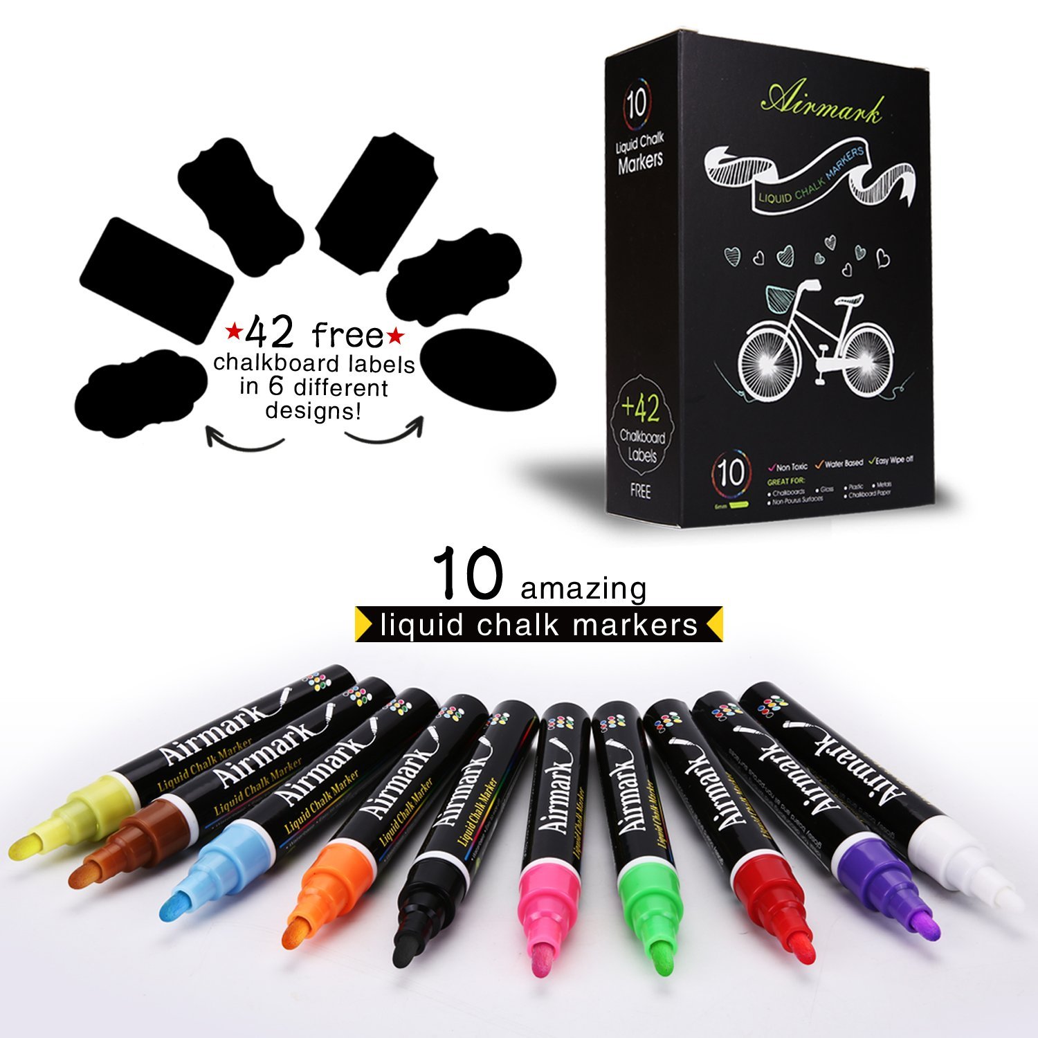 10 Chalkboard Markers with 42 FREE Chalkboard Labels – Just $11.97!