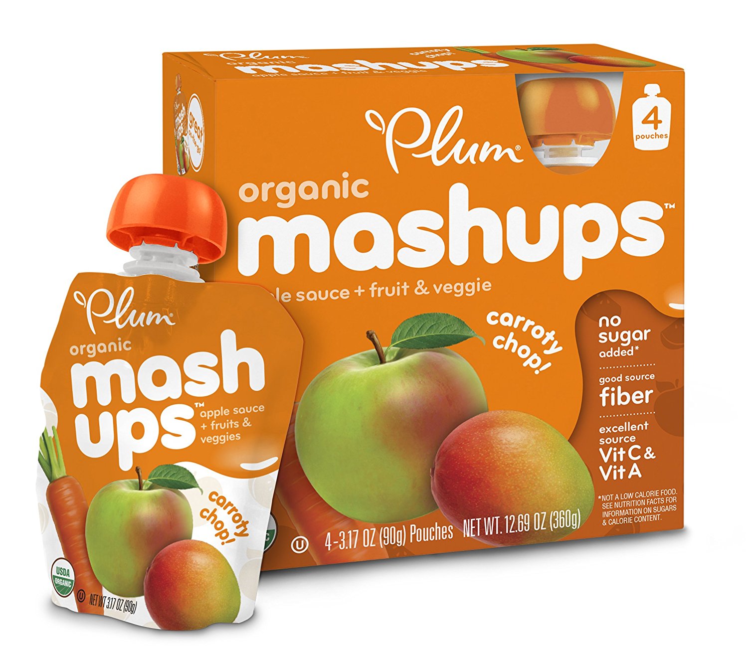 Plum Kids Organic Fruit and Veggie Mashups (Carroty Chop) 24 Count Only $12.70 Shipped!