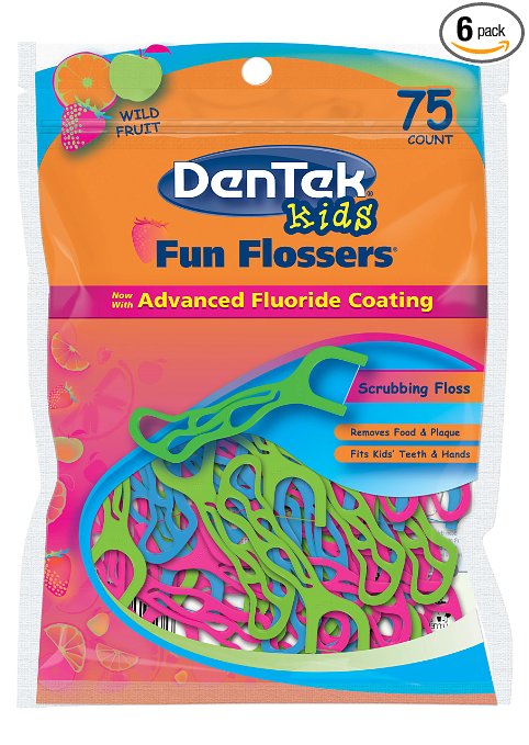 DenTek Fun Flossers for Kids, 75 Count – Pack of 6 – Just $6.53!