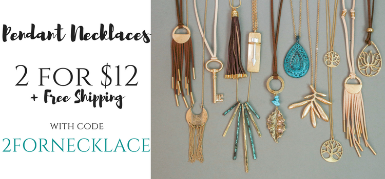 Cents of Style – 2 For Tuesday –  2 Pendant Necklaces for $12! FREE SHIPPING!